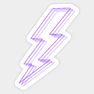 Purple Lightning Design Sticker